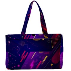 Colorful Abstract Background Creative Digital Art Colorful Geometric Artwork Canvas Work Bag by uniart180623