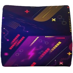 Colorful Abstract Background Creative Digital Art Colorful Geometric Artwork Seat Cushion by uniart180623