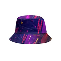 Colorful Abstract Background Creative Digital Art Colorful Geometric Artwork Inside Out Bucket Hat (kids) by uniart180623