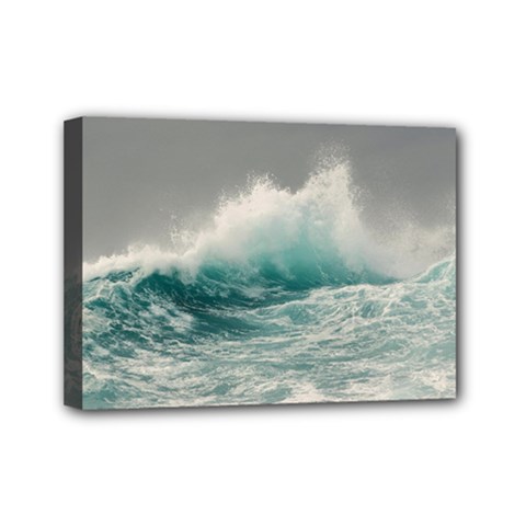 Big Storm Wave Mini Canvas 7  X 5  (stretched) by uniart180623