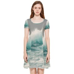 Big Storm Wave Inside Out Cap Sleeve Dress by uniart180623