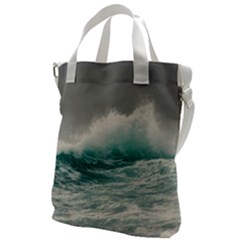 Big Storm Wave Canvas Messenger Bag by uniart180623