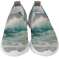 Big Storm Wave Kids  Slip On Sneakers by uniart180623