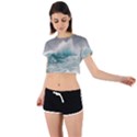 Big Storm Wave Tie Back Short Sleeve Crop Tee View1