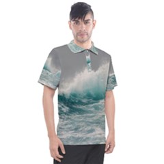 Big Storm Wave Men s Polo Tee by uniart180623