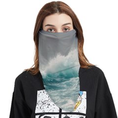 Big Storm Wave Face Covering Bandana (triangle) by uniart180623