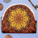 Abstract Gold Mandala Yellow Horseshoe Style Canvas Pouch View1