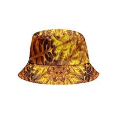 Abstract Gold Mandala Yellow Inside Out Bucket Hat (kids) by uniart180623