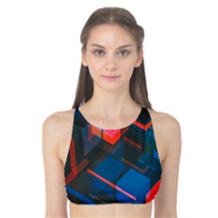 Minimalist Abstract Shaping Abstract Digital Art Minimalism Tank Bikini Top by uniart180623