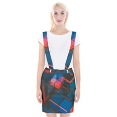 Minimalist Abstract Shaping Abstract Digital Art Minimalism Braces Suspender Skirt by uniart180623