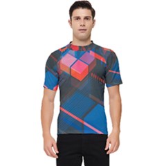 Minimalist Abstract Shaping Abstract Digital Art Minimalism Men s Short Sleeve Rash Guard by uniart180623