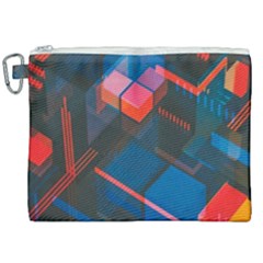 Minimalist Abstract Shaping Abstract Digital Art Minimalism Canvas Cosmetic Bag (xxl) by uniart180623