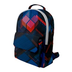 Minimalist Abstract Shaping Abstract Digital Art Minimalism Flap Pocket Backpack (large) by uniart180623