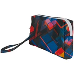 Minimalist Abstract Shaping Abstract Digital Art Minimalism Wristlet Pouch Bag (small) by uniart180623