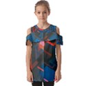 Minimalist Abstract Shaping Abstract Digital Art Minimalism Fold Over Open Sleeve Top View1