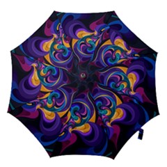 Colorful Waves Abstract Waves Curves Art Abstract Material Material Design Hook Handle Umbrellas (large) by uniart180623