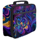 Colorful Waves Abstract Waves Curves Art Abstract Material Material Design Full Print Lunch Bag View3