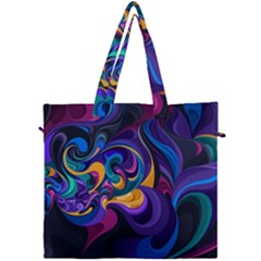 Colorful Waves Abstract Waves Curves Art Abstract Material Material Design Canvas Travel Bag by uniart180623