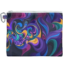 Colorful Waves Abstract Waves Curves Art Abstract Material Material Design Canvas Cosmetic Bag (xxxl)