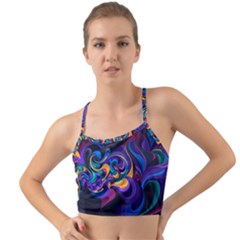 Colorful Waves Abstract Waves Curves Art Abstract Material Material Design Mini Tank Bikini Top by uniart180623