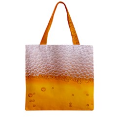 Beer Texture Liquid Bubbles Zipper Grocery Tote Bag