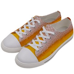 Beer Texture Liquid Bubbles Women s Low Top Canvas Sneakers by uniart180623