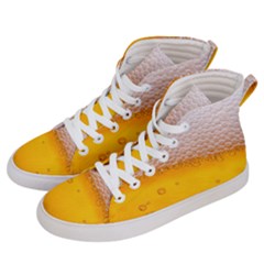 Beer Texture Liquid Bubbles Men s Hi-top Skate Sneakers by uniart180623