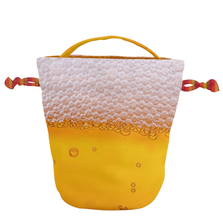 Beer Texture Liquid Bubbles Drawstring Bucket Bag