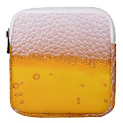 Beer Texture Liquid Bubbles Mini Square Pouch by uniart180623