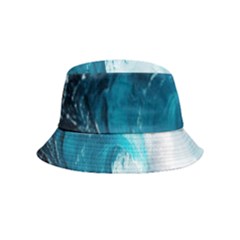 Tsunami Big Blue Wave Ocean Waves Water Bucket Hat (kids) by uniart180623