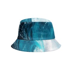 Tsunami Big Blue Wave Ocean Waves Water Inside Out Bucket Hat (kids) by uniart180623