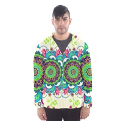 Mandala Flowers Abstract Butterflies Floral Pattern Summer Men s Hooded Windbreaker by uniart180623