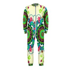 Mandala Flowers Abstract Butterflies Floral Pattern Summer Onepiece Jumpsuit (kids) by uniart180623