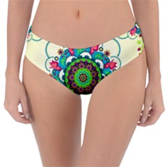 Mandala Flowers Abstract Butterflies Floral Pattern Summer Reversible Classic Bikini Bottoms by uniart180623