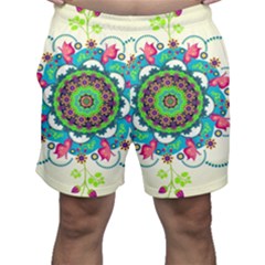 Mandala Flowers Abstract Butterflies Floral Pattern Summer Men s Shorts by uniart180623