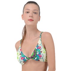 Mandala Flowers Abstract Butterflies Floral Pattern Summer Knot Up Bikini Top by uniart180623