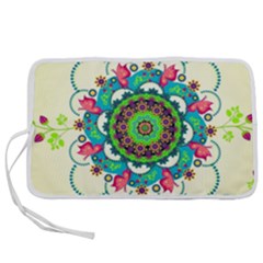 Mandala Flowers Abstract Butterflies Floral Pattern Summer Pen Storage Case (l) by uniart180623