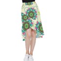 Mandala Flowers Abstract Butterflies Floral Pattern Summer Frill Hi Low Chiffon Skirt View1