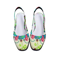 Mandala Flowers Abstract Butterflies Floral Pattern Summer Women s Classic Slingback Heels by uniart180623