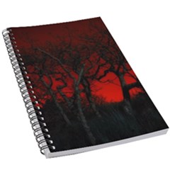 Dark Forest Jungle Plant Black Red Tree 5 5  X 8 5  Notebook by uniart180623