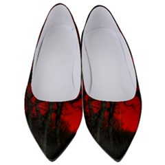 Dark Forest Jungle Plant Black Red Tree Women s Low Heels by uniart180623