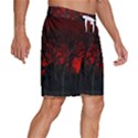 Dark Forest Jungle Plant Black Red Tree Men s Beach Shorts View3