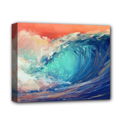 Artistic Wave Sea Deluxe Canvas 14  X 11  (stretched) by uniart180623