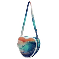 Artistic Wave Sea Heart Shoulder Bag by uniart180623