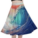 Artistic Wave Sea A-Line Full Circle Midi Skirt With Pocket View1