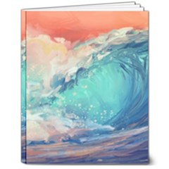 Artistic Wave Sea 8  X 10  Hardcover Notebook by uniart180623