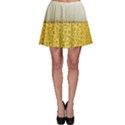 Texture Pattern Macro Glass Of Beer Foam White Yellow Art Skater Skirt View1