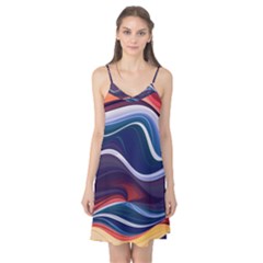 Wave Of Abstract Colors Camis Nightgown  by uniart180623