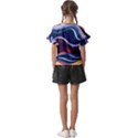 Wave Of Abstract Colors Kids  Cut Out Flutter Sleeves View2