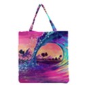 Retro Wave Ocean Grocery Tote Bag View2